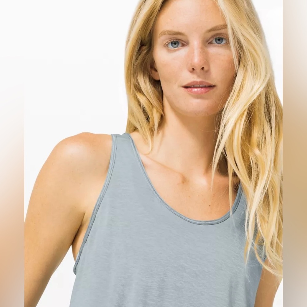 lululemon athletica Soft Blue Tank Top